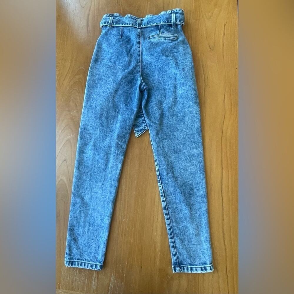 Sezane Austin trouser pants in Bleached Blue Belted Tapered Jeans 34 / US 2 - Picture 6 of 10